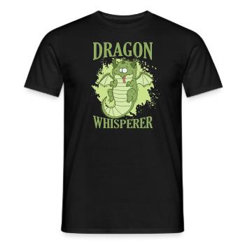 Dragon Whisperer Fantasie Tier Drache - Männer T-Shirt - Schwarz - Vorne - AI Model Male 178 light (178cm)