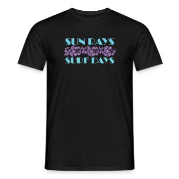 Sun Rays Surf Days Surfing Sport Wind - Men's T-Shirt - black - Front - AI Model Male 178 light (178cm)