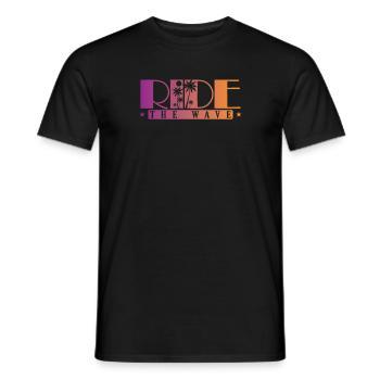 Ride the Wave surfing Water Sports Wind - Men's T-Shirt - black - Front - AI Model Male 178 light (178cm)