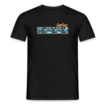 Surfing Patterns Surfing Water Sports - Men's T-Shirt - black - Front - AI Model Male 178 light (178cm)