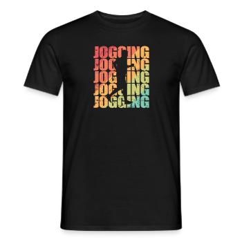 Jogging Racing Fitness Sports Running - Men's T-Shirt - black - Front - AI Model Male 178 light (178cm)