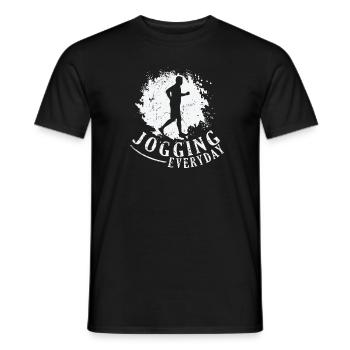 Jogging everyday Fitness Sport Running - Men's T-Shirt - black - Front - AI Model Male 178 light (178cm)