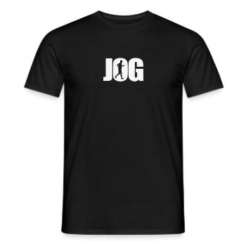 Jog Jogging Fitness Sports Running - Men's T-Shirt - black - Front - AI Model Male 178 light (178cm)