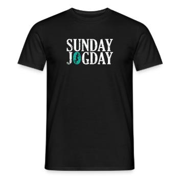 Sunday Jogday Jogging Fitness Sports Running - Men's T-Shirt - black - Front - AI Model Male 178 light (178cm)
