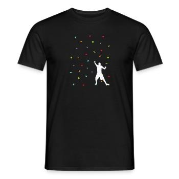 Bouldern Hobby Klettern Kraft und Fitness - Männer T-Shirt - Schwarz - Vorne - AI Model Male 178 light (178cm)