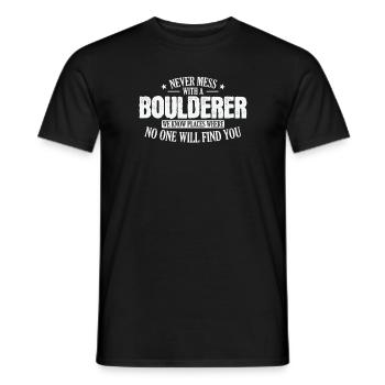 Never Mess with a Boulderer Hobby Klettern - Männer T-Shirt - Schwarz - Vorne - AI Model Male 178 light (178cm)