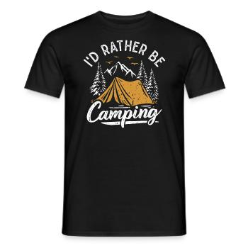 Camping Zelten Berge Wandern Camper - Männer T-Shirt - Schwarz - Vorne - AI Model Male 178 light (178cm)