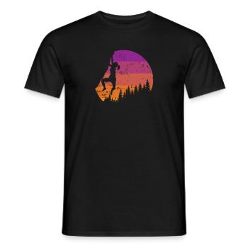 Klettern Hobby Fitness Bouldern Sport - Männer T-Shirt - Schwarz - Vorne - AI Model Male 178 light (178cm)