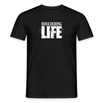 Bouldering Life Hobby Klettern Sport - Männer T-Shirt - Schwarz - Vorne - AI Model Male 178 light (178cm)
