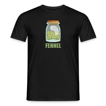 Fennel spice flavor food cooking - Men's T-Shirt - black - Front - AI Model Male 178 light (178cm)