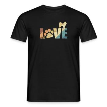 Love mit Pfote Alaskan Malamute Haustier - Männer T-Shirt - Schwarz - Vorne - AI Model Male 178 light (178cm)