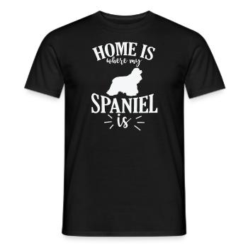 Home is where my Spaniel is Cocker Spaniel Dog - Men's T-Shirt - black - Front - AI Model Male 178 light (178cm)