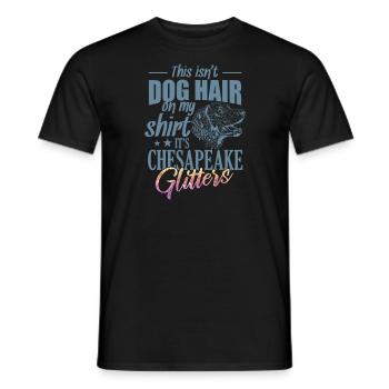 Ce n’est pas des poils de chien, c’est des paillettes de Chesapeake - T-shirt homme - noir - Devant - AI Model Male 178 light (178cm)