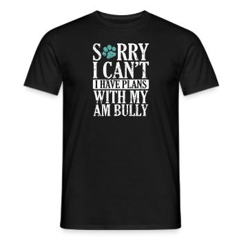 Je ne peux pas avoir de plans avec mon Bully Bulldog AM - T-shirt homme - noir - Devant - AI Model Male 178 light (178cm)