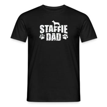 Staffie Dad American Staffordshire Terrier - Men's T-Shirt - black - Front - AI Model Male 178 light (178cm)