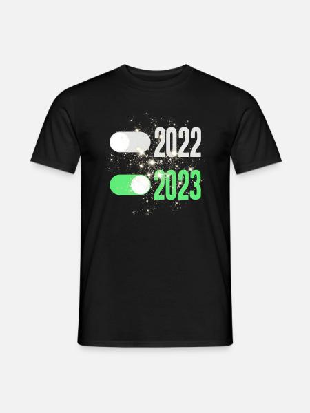 2022 AUS - 2023 EIN - Männer T-Shirt - Schwarz