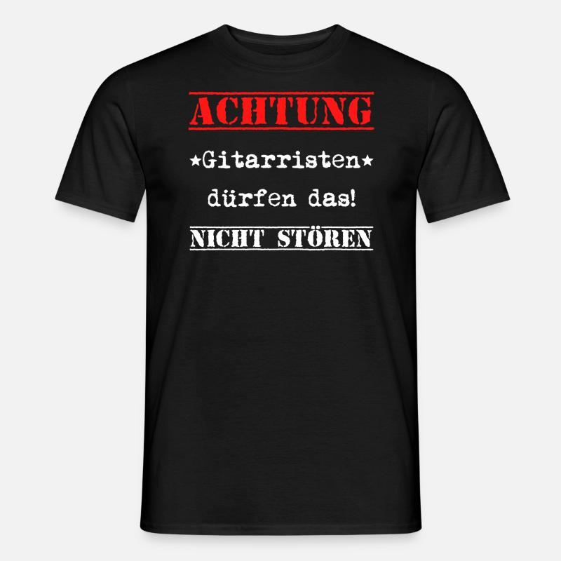 Gitarristen dürfen das - Männer T-Shirt - Schwarz