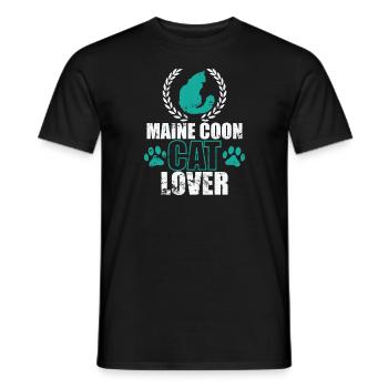 Maine Coon Cat Lover Cat Pet Cat - Men's T-Shirt - black - Front - AI Model Male 178 light (178cm)