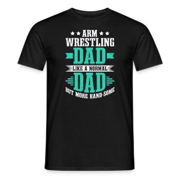Bras de fer Bras de fer père Bras de fer - T-shirt homme - noir - Devant - AI Model Male 178 light (178cm)