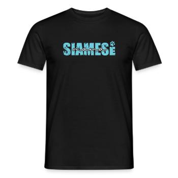 Mama Cat Siamois Race de chat de compagnie - T-shirt homme - noir - Devant - AI Model Male 178 light (178cm)