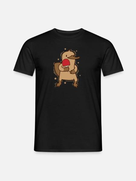 Platypus plays table tennis Australia - Men's T-Shirt - black