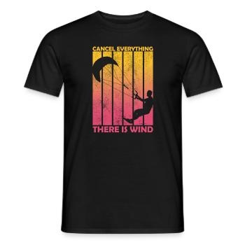 Alles abbrechen Es gibt Wind Lustiges Kitesurfen - Männer T-Shirt - Schwarz - Vorne - AI Model Male 178 light (178cm)