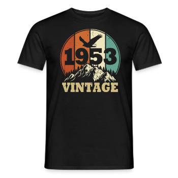Jahrgang 1953 - Männer T-Shirt - Schwarz - Vorne - AI Model Male 178 light (178cm)
