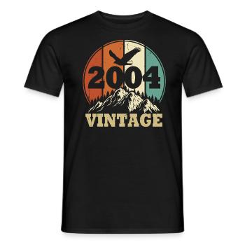 Jahrgang 2004 - Männer T-Shirt - Schwarz - Vorne - AI Model Male 178 light (178cm)