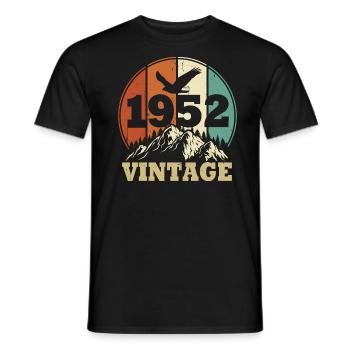 Jahrgang 1952 - Männer T-Shirt - Schwarz - Vorne - AI Model Male 178 light (178cm)