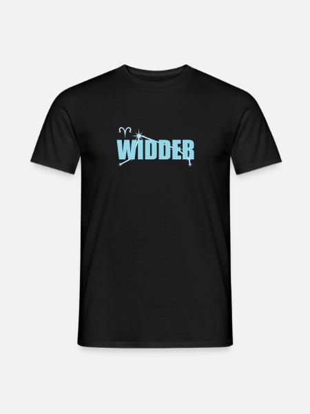 Widder Sternzeichen Aries Sternbild - Männer T-Shirt - Schwarz
