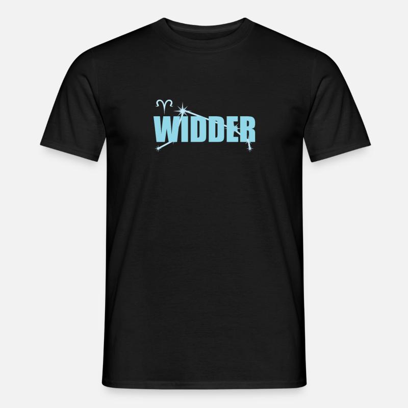 Widder Sternzeichen Aries Sternbild - Männer T-Shirt - Schwarz
