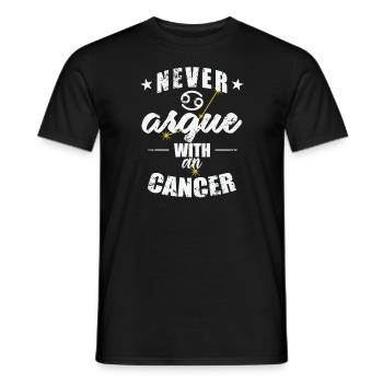 Signe du zodiaque Ne jamais se disputer avec un Cancer Cancer - T-shirt homme - noir - Devant - AI Model Male 178 light (178cm)