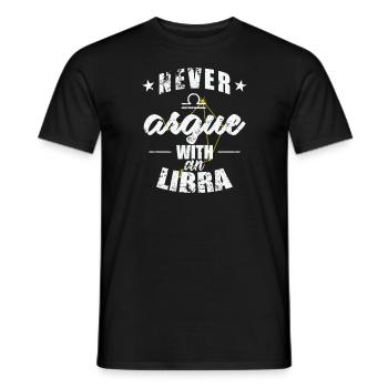 Signe du zodiaque Ne jamais discuter avec une Balance Balance Balance - T-shirt homme - noir - Devant - AI Model Male 178 light (178cm)