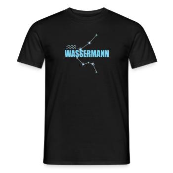 Aquarius Zodiac sign Aquarius constellation - Men's T-Shirt - black - Front - AI Model Male 178 light (178cm)