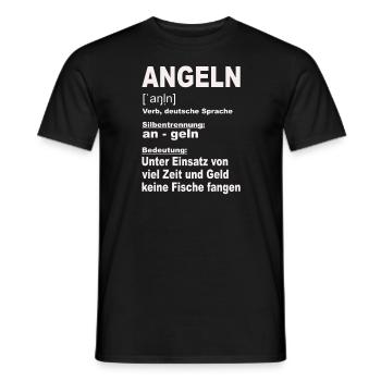 Angeln ist keine Fische fangen, Anglerspruch - Männer T-Shirt - Schwarz - Vorne - AI Model Male 178 light (178cm)