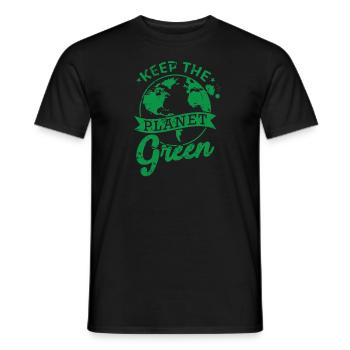 Gardez la planète verte Nature Planète Terre - T-shirt homme - noir - Devant - AI Model Male 178 light (178cm)