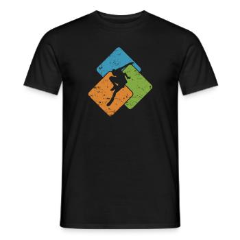 Parkour Fitness Sport Jump Training - Men's T-Shirt - black - Front - AI Model Male 178 light (178cm)