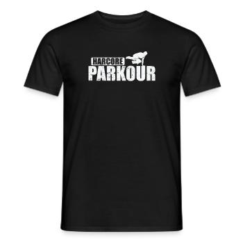 Hardcore Parkour Sport Training Fitness - Männer T-Shirt - Schwarz - Vorne - AI Model Male 178 light (178cm)