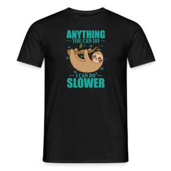 Tout ce que vous pouvez faire, je peux le faire Sslow Sloth - T-shirt homme - noir - Devant - AI Model Male 178 light (178cm)