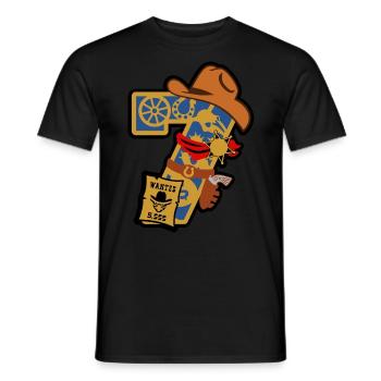 Cowboy 7. Geburtstagsparty Nummer 7 - 7 Jahre - Männer T-Shirt - Schwarz - Vorne - AI Model Male 178 light (178cm)