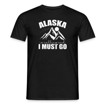 Alaska is calling and I must go USA America - Men's T-Shirt - black - Front - AI Model Male 178 light (178cm)