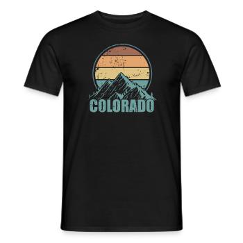 Colorado with mountains USA America - Men's T-Shirt - black - Front - AI Model Male 178 light (178cm)