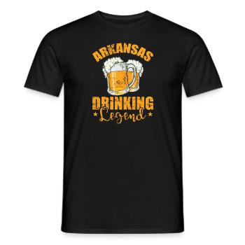 Arkansas Drinking Legend USA America - Men's T-Shirt - black - Front - AI Model Male 178 light (178cm)