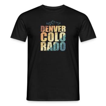 Colorado Denver USA Amerika Bundesstaat - Männer T-Shirt - Schwarz - Vorne - AI Model Male 178 light (178cm)