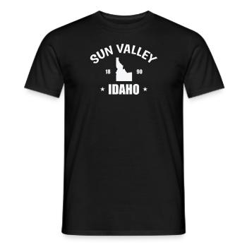 Idaho Sun Valley 1890 États-Unis Amérique - T-shirt homme - noir - Devant - AI Model Male 178 light (178cm)