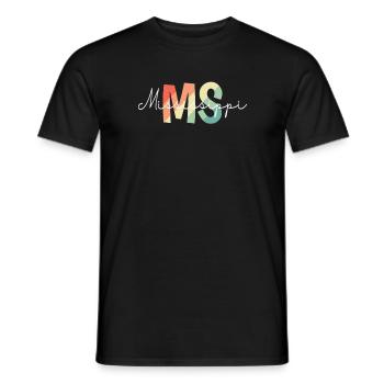 Mississippi MS USA America - Men's T-Shirt - black - Front - AI Model Male 178 light (178cm)