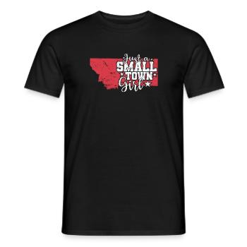 Montana Just a Small Town Girl USA Amerika - Männer T-Shirt - Schwarz - Vorne - AI Model Male 178 light (178cm)