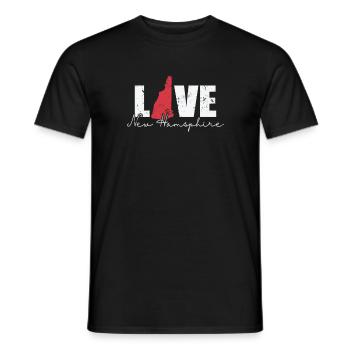 New Hampshire Love New Hamsphire USA - Men's T-Shirt - black - Front - AI Model Male 178 light (178cm)