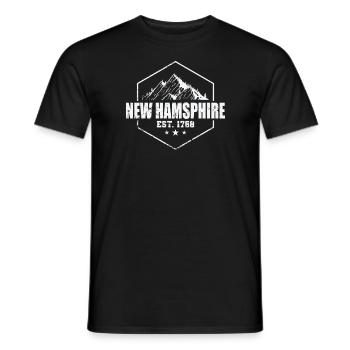 New Hampshire Est. 1768 USA America - Men's T-Shirt - black - Front - AI Model Male 178 light (178cm)