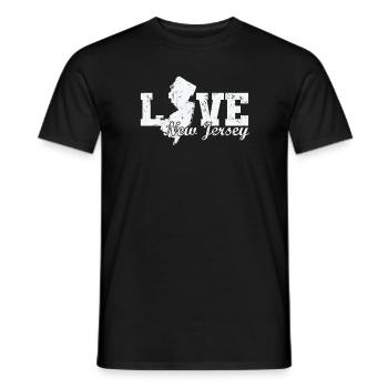 New Jersey Love USA Amerika Bundesstaat - Männer T-Shirt - Schwarz - Vorne - AI Model Male 178 light (178cm)
